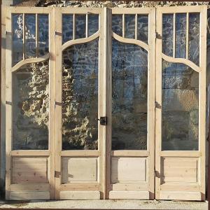 Art Deco Period Glass Doors, Bay Window And Glass Partition