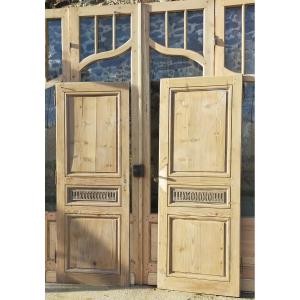 Pair Of Antique Communication Doors, Directoire Period