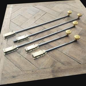 Set Of 5 Antique Monogrammed Ft Maison Fontaine Locks For Antique Doors