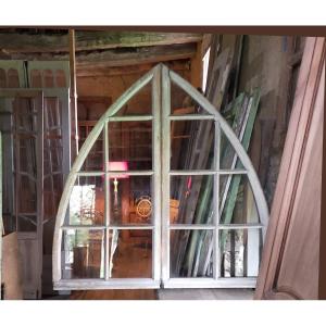 Antique 19th-century Oak Window Doors