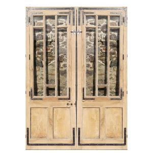 Antique Double-glazed Oak Door With 6 Panes