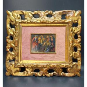 Presentation Of Jesus Oil On Copper 17th Century