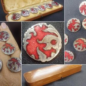 Art Nouveau Buttons Series Of Six