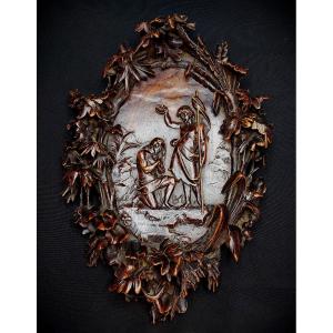 Baptism Of Christ Carved Wood