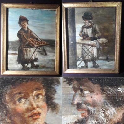 Oils On Copper (pair Of)