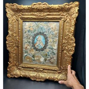 Religious Portrait And Silk Embroidery