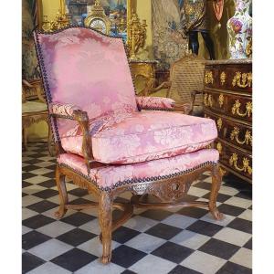 Important Armchair With Backrest To The Queen Regency Style