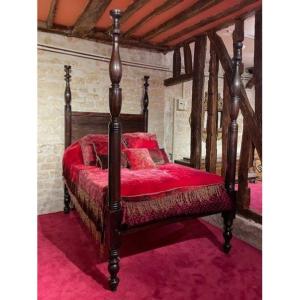 Lit Colonnial Epoque Louis XIV