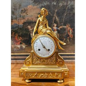 Pendulum In Gilt Bronze Louis XVI Period