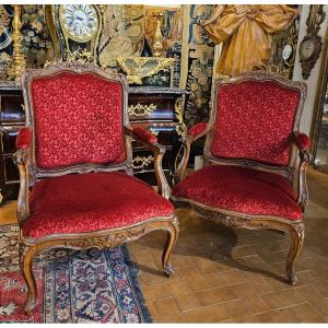 Pair Of Louis XV Period Armchairs With Frame
