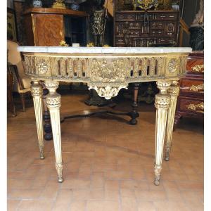 Louis XVI Period Half-moon Console