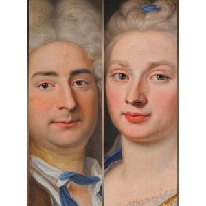Two Louis XV Period Portraits Forming Pendants