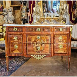 Chest Of Drawers Louis XVI Period Stamped By Topino
