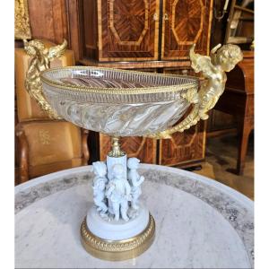 Important Cut Crystal Cup Napoleon III Period