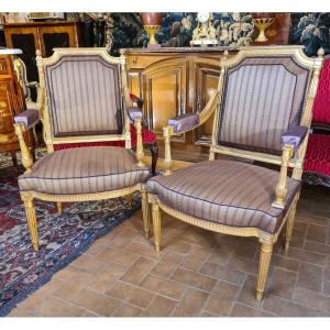 Pair Of Louis XVI-style Armchairs
