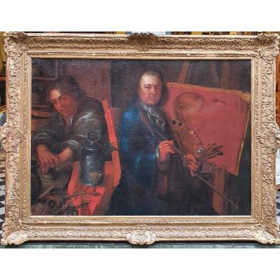 " L'Atelier du Peintre " Epoque XVIIIème Siècle