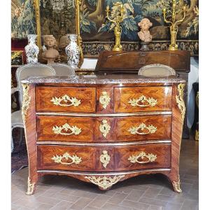 Curved Chest Of Drawers Louis XV Period