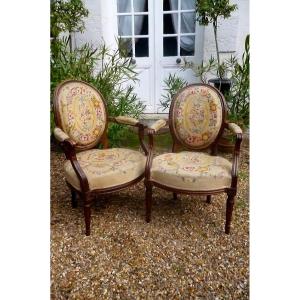 Pair Of Louis XVI Period Armchairs