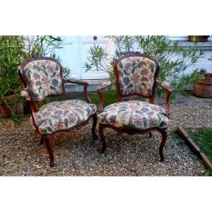 Pair Of Louis XV Period Armchairs