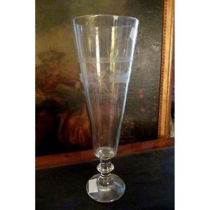 Large Wheel Engraved Vase Early 19th Century