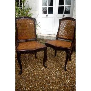 Pair Of Louis XV Period Carved Chairs