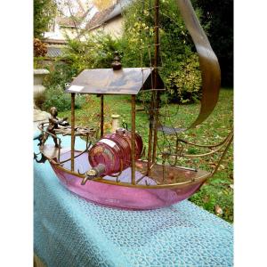 Boat-shaped Liquor Cabinet From The N III Era