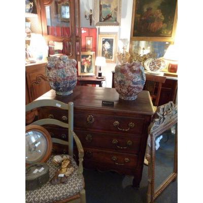 Pair Wood Fruit Cups XVIII E Gustavien