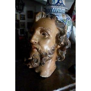 Head Of Christ Terracotta Eighteenth Century