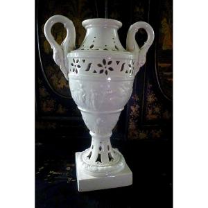 Fine Earthenware Vase Late XVIII E Beginning XIX E