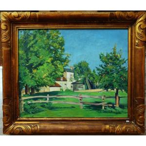 Alfred Smith (1864-1936) "farm In Crozant 1935" Painting Exhibited In Bordeaux With A. Roll, Alluaud