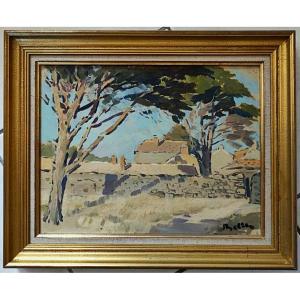 Marcel Belle (1871-1948) "village In Summer, Creuse?" Crozant School, Student Martin, Fauve Basque