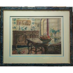 Louis Agricole Montagné (1879-1960) The Dining Room, Avignon. Group Of Thirteen, Provence