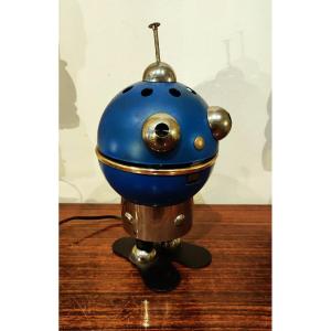 Rare Vintage Small Robot Desk Lamp By Satco C. 1960/1970. Colombo, Pop Art, Design...