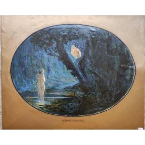 Edouard Bourgeois Debourg (1880-1939) A Sentry Of Ill-looking Appearance ~1910 + Village. Crozant