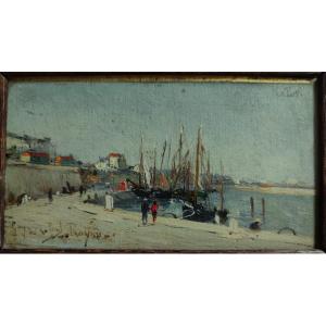 Paul Gagneux (1857-1892) Port Of Royan C.1888. Tours Charente Maritime, Emile Zola, Gué Balande