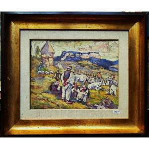 Nicu Enea (1897-1960) Shepherds In Romania. Romanian School, România, Bacău, Bucharest, Petrașcu