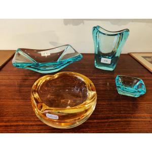Rare Set Of Crystal Pieces By Daum Nancy Circa 1950/55. Schneider, Lalique...