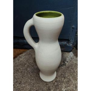 Pol Chambost (1906-1983) Large Vase With Handle, Model 1016b, Circa 1955/60. Jouve, Gatard Mado Jolain