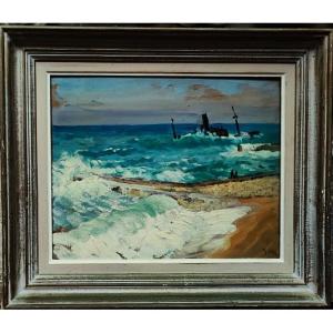 Marcel Belle (1871-1948) Wreck In Bayonne, Basque Country. Marquet, Floutier, Crozant Elizaga Fauve