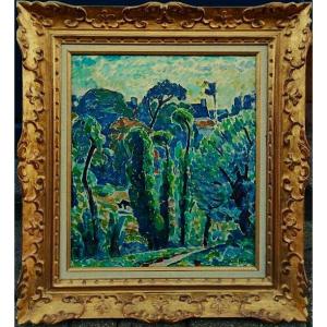 Adolphe Marie Beaufrère (1876-1960) Between Plouay And Restavy, Brittany. Pont-aven School, Sérusier