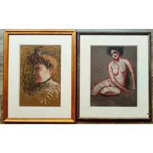 Charles Bichet (1863-1929) Portrait And/or Seated Nude. Fauve, Limoges, Crozant, Guillaumin, Valtat