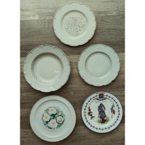 Limoges Porcelain Plates By Bernardaud + Haviland, Decorated By Van Dongen, Alluaud, And Lalique