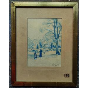 Maximilien Luce (1858-1941) Lively Scene C.1900, Marne? Neo-impressionist, Paul Thomas Fauvist