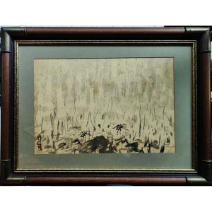 Alcide Le Beau (1873-1943) Spiders ~1906. Fauve Breton, Japonisme, Gauguin, Bracquemond