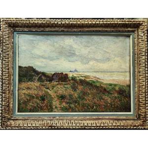 Pozier Jacinthe (1844-1915) Mont Saint-michel Coastline. Pont-aven School, Brittany, Moret