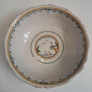 Large Nevers Earthenware Bowl 