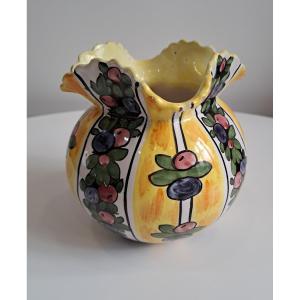 Martel Geo Ball Vase "jouy" Art Deco Decor