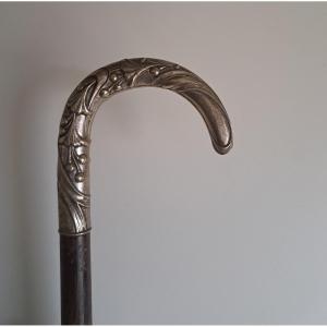 Art Nouveau Silver Knob Cane