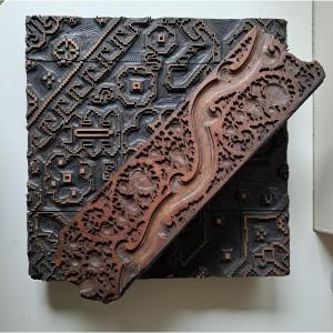 Set Of Two 19th Century Textile Printing Plates