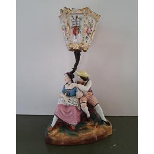 Paris Porcelain Couple Under A Lantern